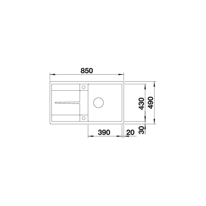 BLANCO METRA 5S-F antracit exc., SZINTBE ÉPÍTÉS