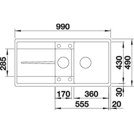 BLANCO METRA 6S-F antracit exc., SZINTBE ÉPÍTÉS