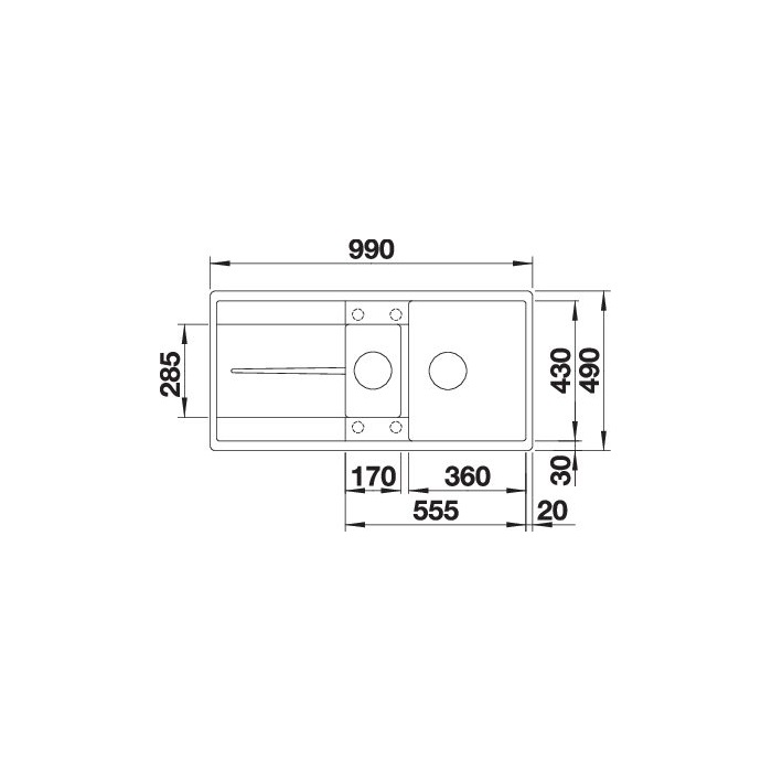 BLANCO METRA 6S-F antracit exc., SZINTBE ÉPÍTÉS