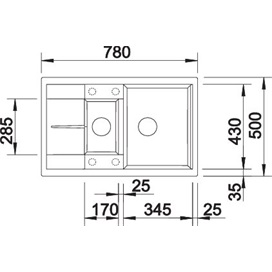 BLANCO METRA 6 S COMPACT fekete exc.