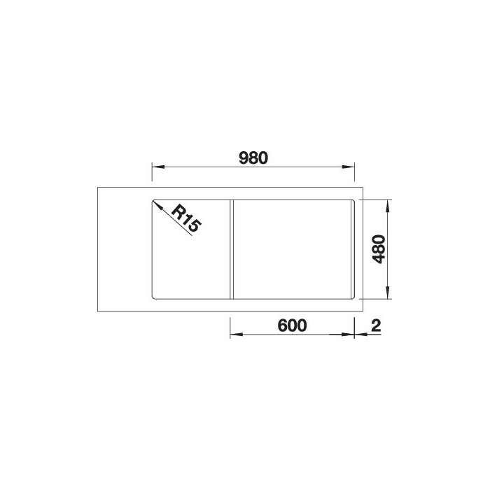 BLANCO SONA XL 6 S palaszürke exc.n.