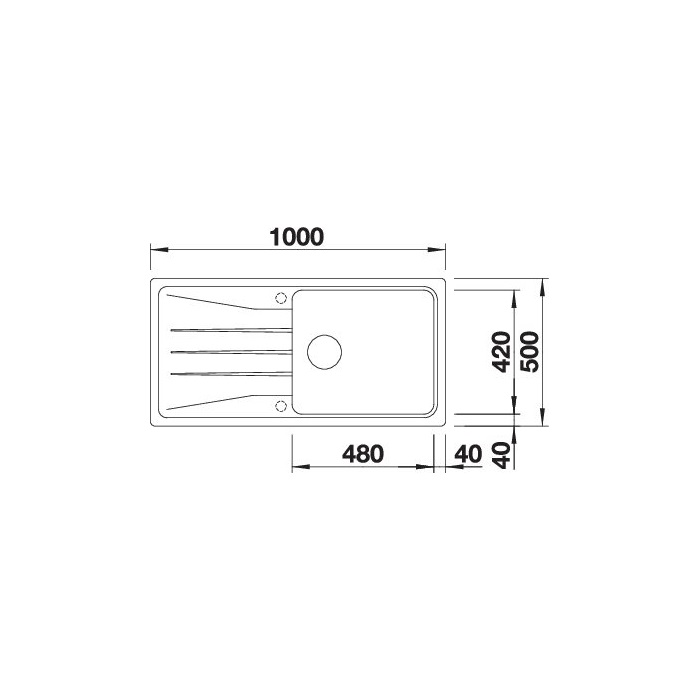 BLANCO SONA XL 6 S palaszürke exc.n.