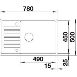 BLANCO ZIA XL 6 S C fekete exc.